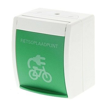 ABB Busch-Jaeger wandcontactdoos en geaard fietsoplaadpunt (MU20 EBW-54 FIETS) main product photo