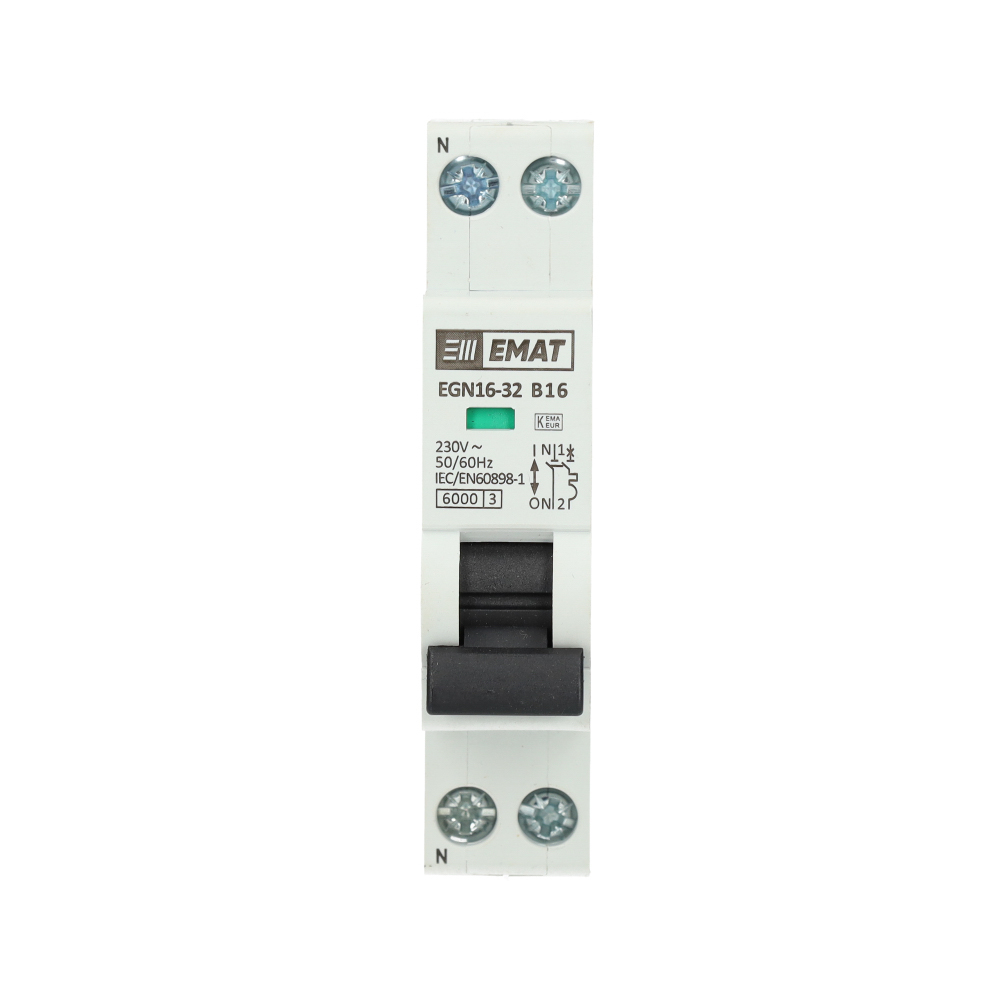Miniatuur van EMAT installatieautomaat 1-polig+nul 16A B-kar (85001004)
