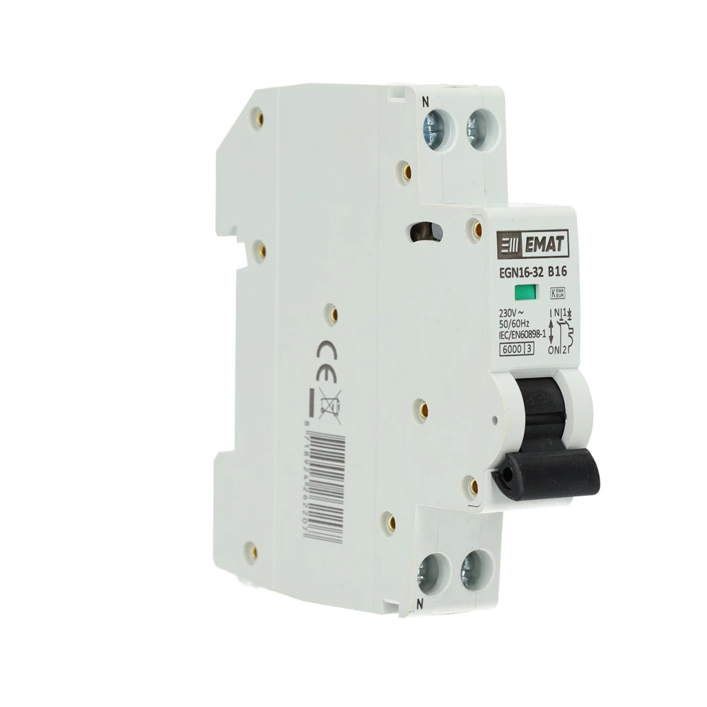 Miniatuur van EMAT installatieautomaat 1-polig+nul 16A B-kar (85001004)