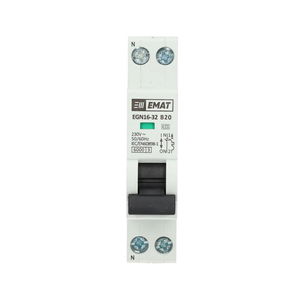 Miniatuur van EMAT installatieautomaat 1-polig+nul 20A B-Kar (85001006)