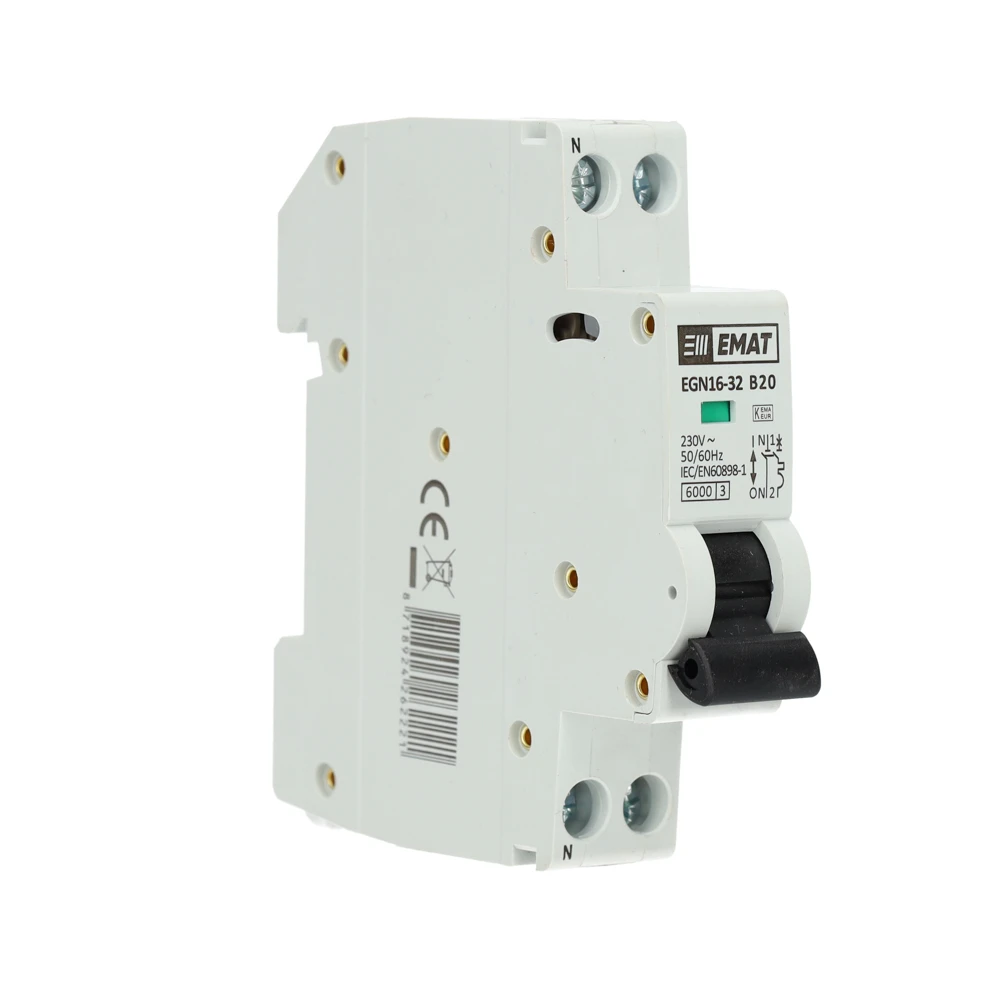 Miniatuur van EMAT installatieautomaat 1-polig+nul 20A B-Kar (85001006)