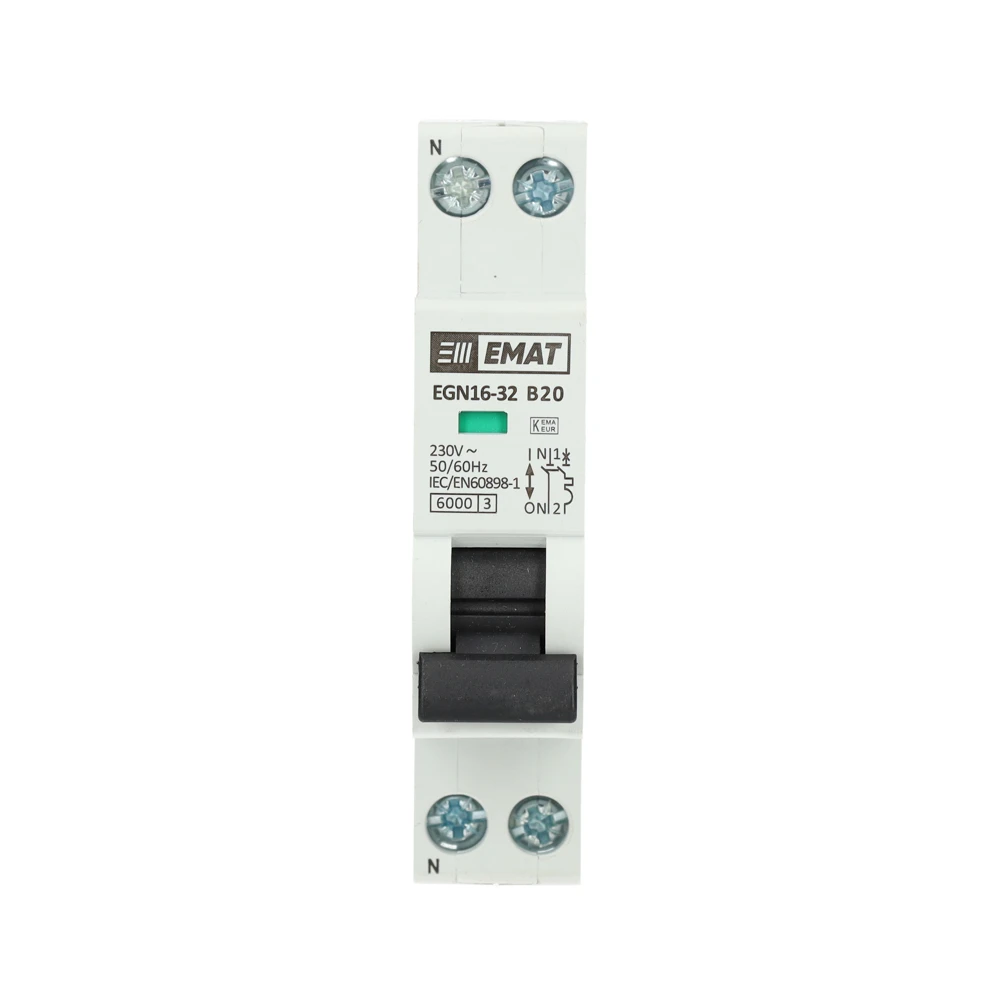 Miniatuur van EMAT installatieautomaat 1-polig+nul 20A B-Kar (85001006)