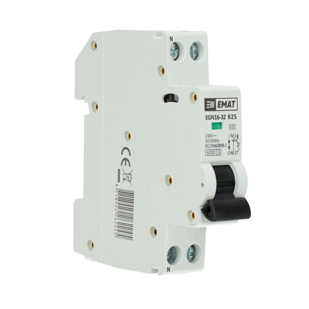 Miniatuur van EMAT installatieautomaat 1-polig+nul 25A B-Kar (85001008)