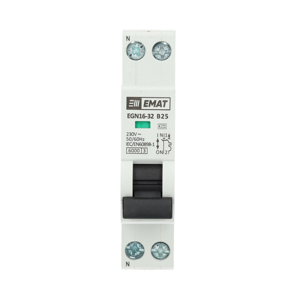 Miniatuur van EMAT installatieautomaat 1-polig+nul 25A B-Kar (85001008)
