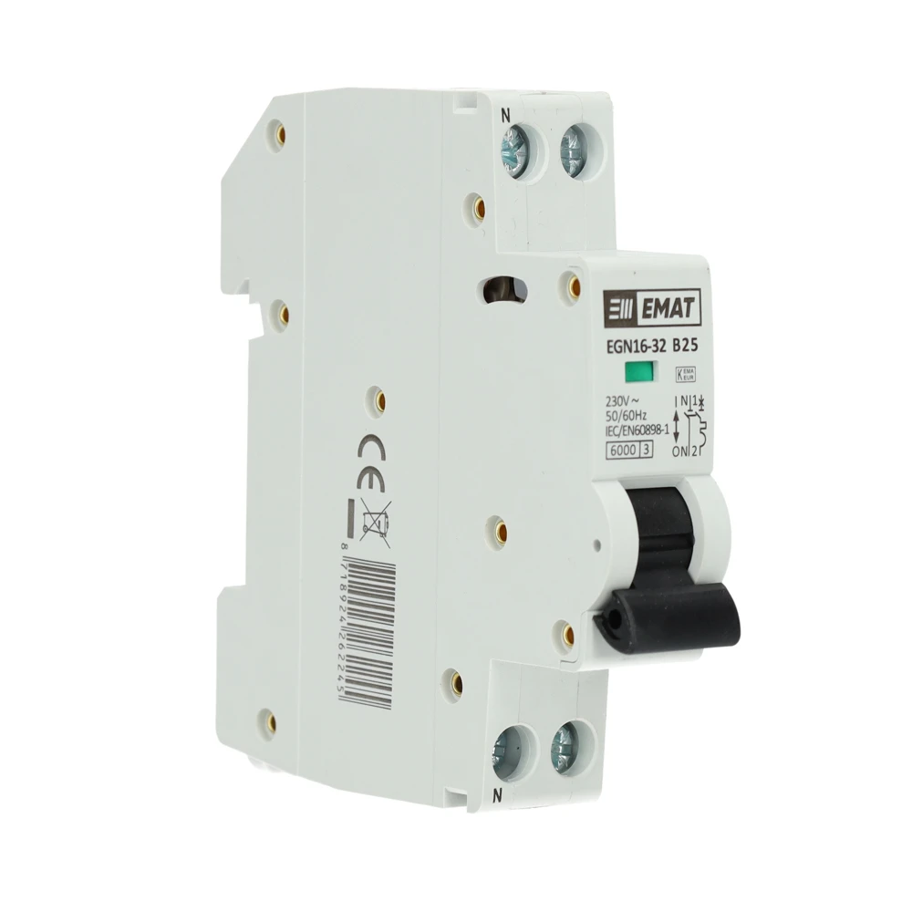 Miniatuur van EMAT installatieautomaat 1-polig+nul 25A B-Kar (85001008)