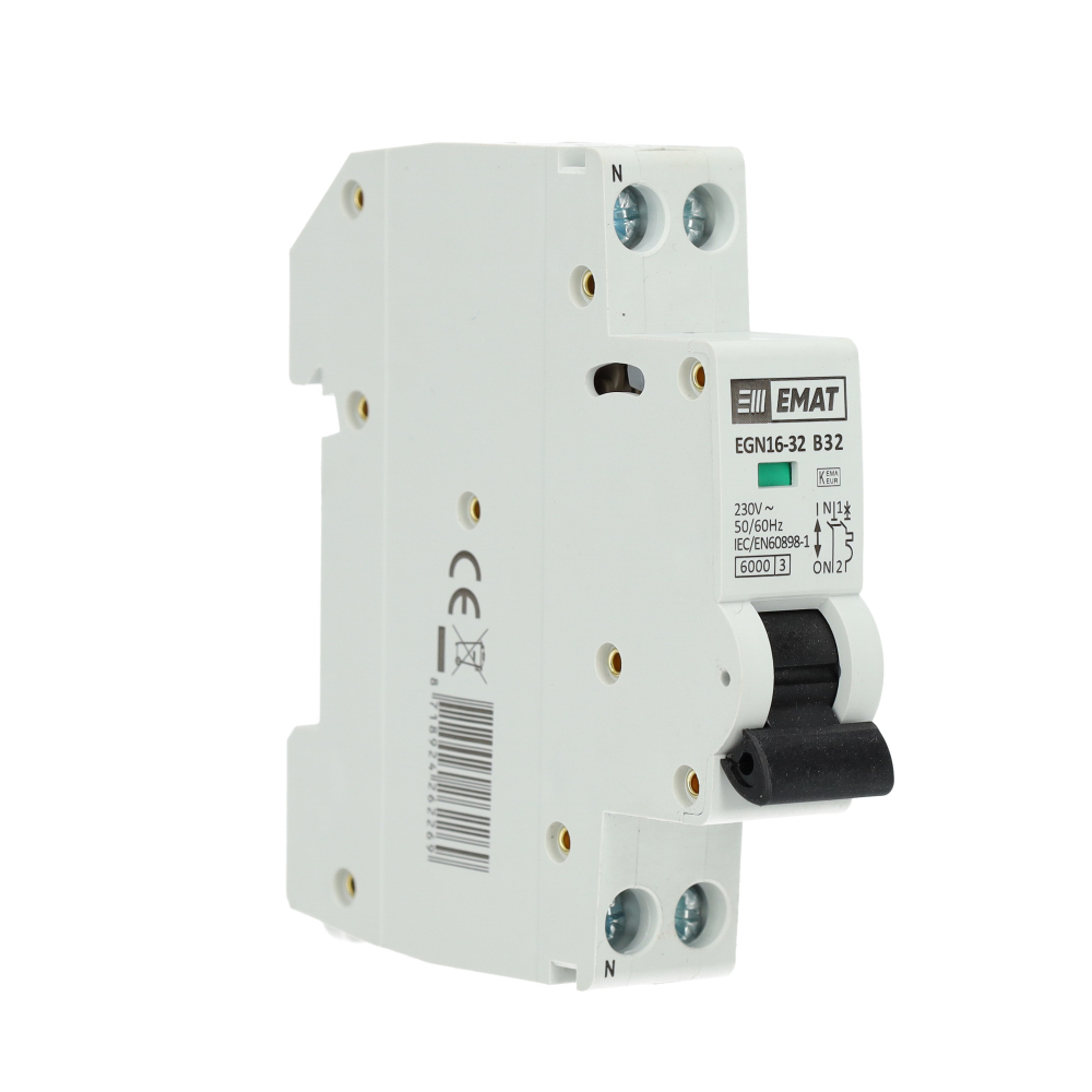 EMAT installatieautomaat 1-polig+nul 32A B-Kar (85001010) main product photo