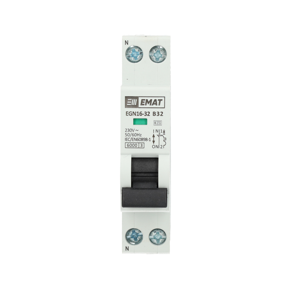 Miniatuur van EMAT installatieautomaat 1-polig+nul 32A B-Kar (85001010)