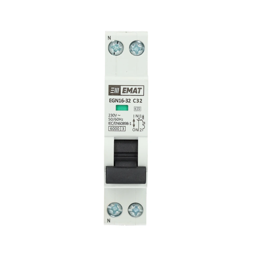 Miniatuur van EMAT installatieautomaat 1-polig+nul 32A C-Kar (85001011)