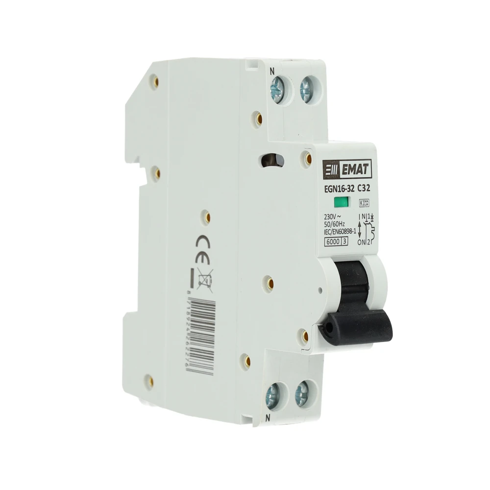 Miniatuur van EMAT installatieautomaat 1-polig+nul 32A C-Kar (85001011)