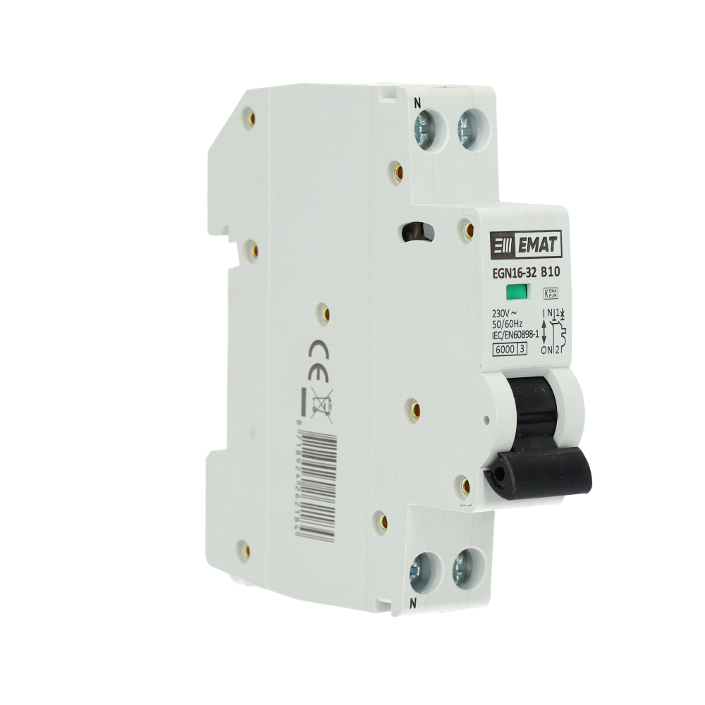 Miniatuur van EMAT installatieautomaat 1-polig+nul 10A B-kar (85001002)