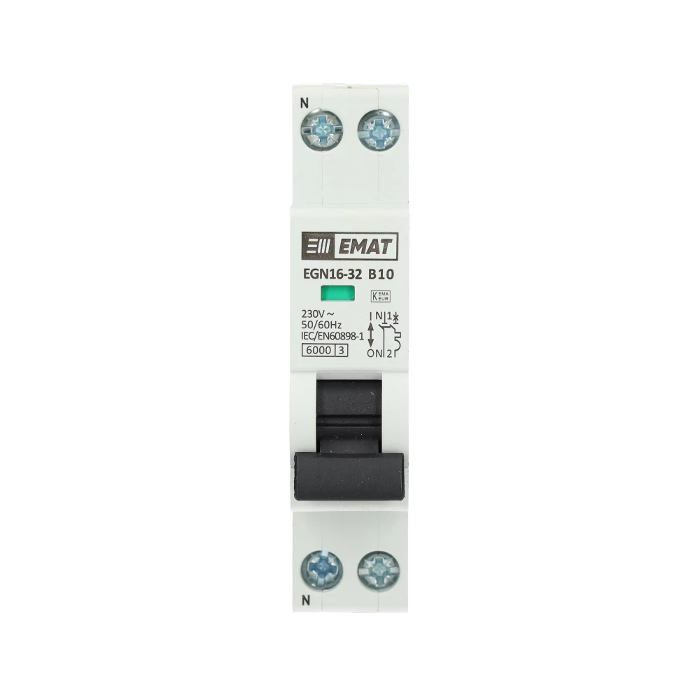 Miniatuur van EMAT installatieautomaat 1-polig+nul 10A B-kar (85001002)
