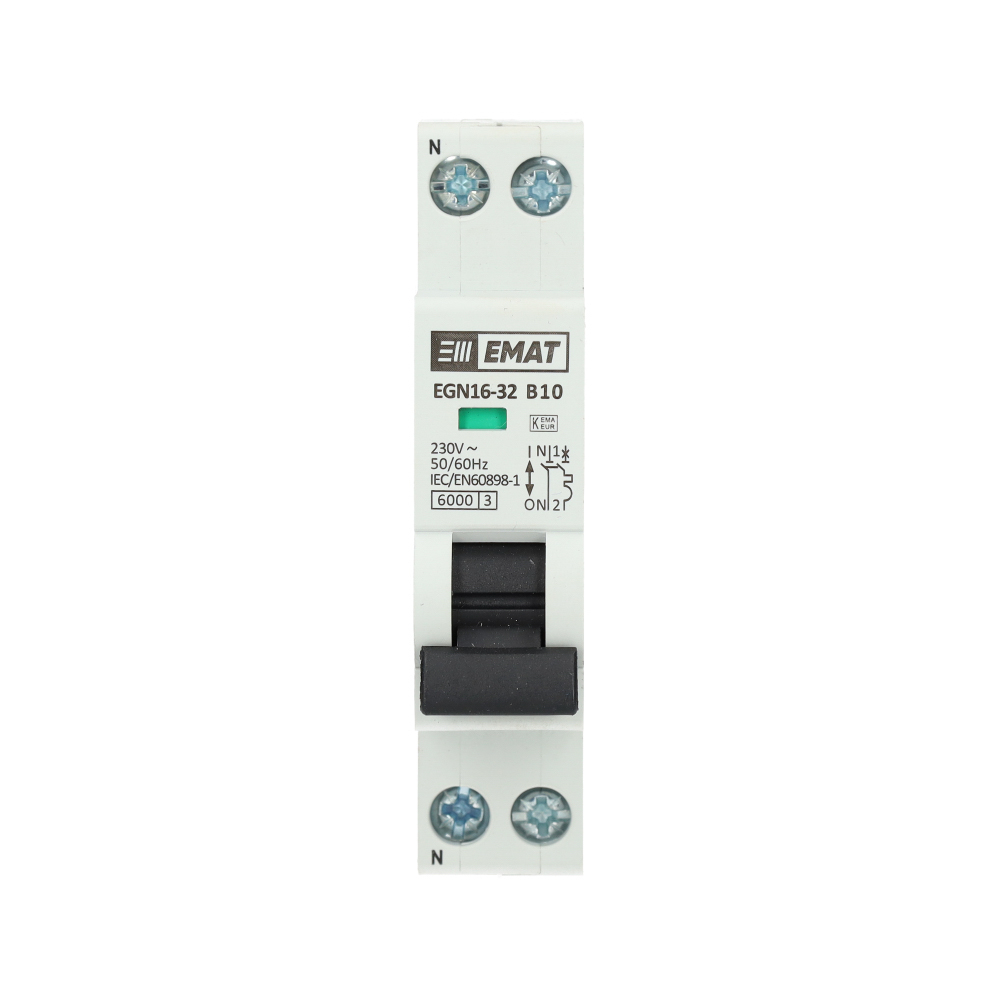 Miniatuur van EMAT installatieautomaat 1-polig+nul 10A B-kar (85001002)