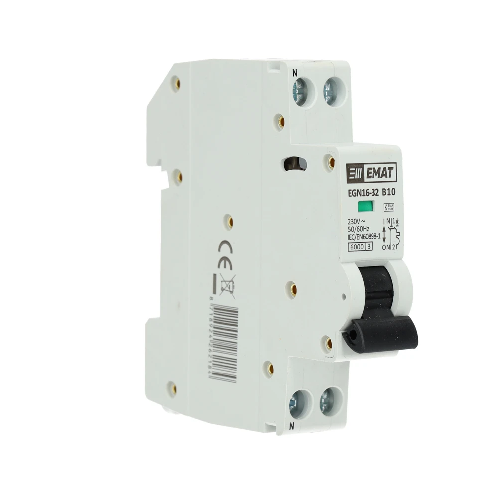 Miniatuur van EMAT installatieautomaat 1-polig+nul 10A B-kar (85001002)
