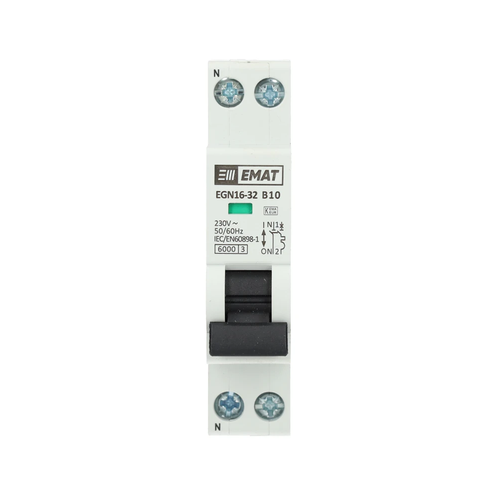 Miniatuur van EMAT installatieautomaat 1-polig+nul 10A B-kar (85001002)