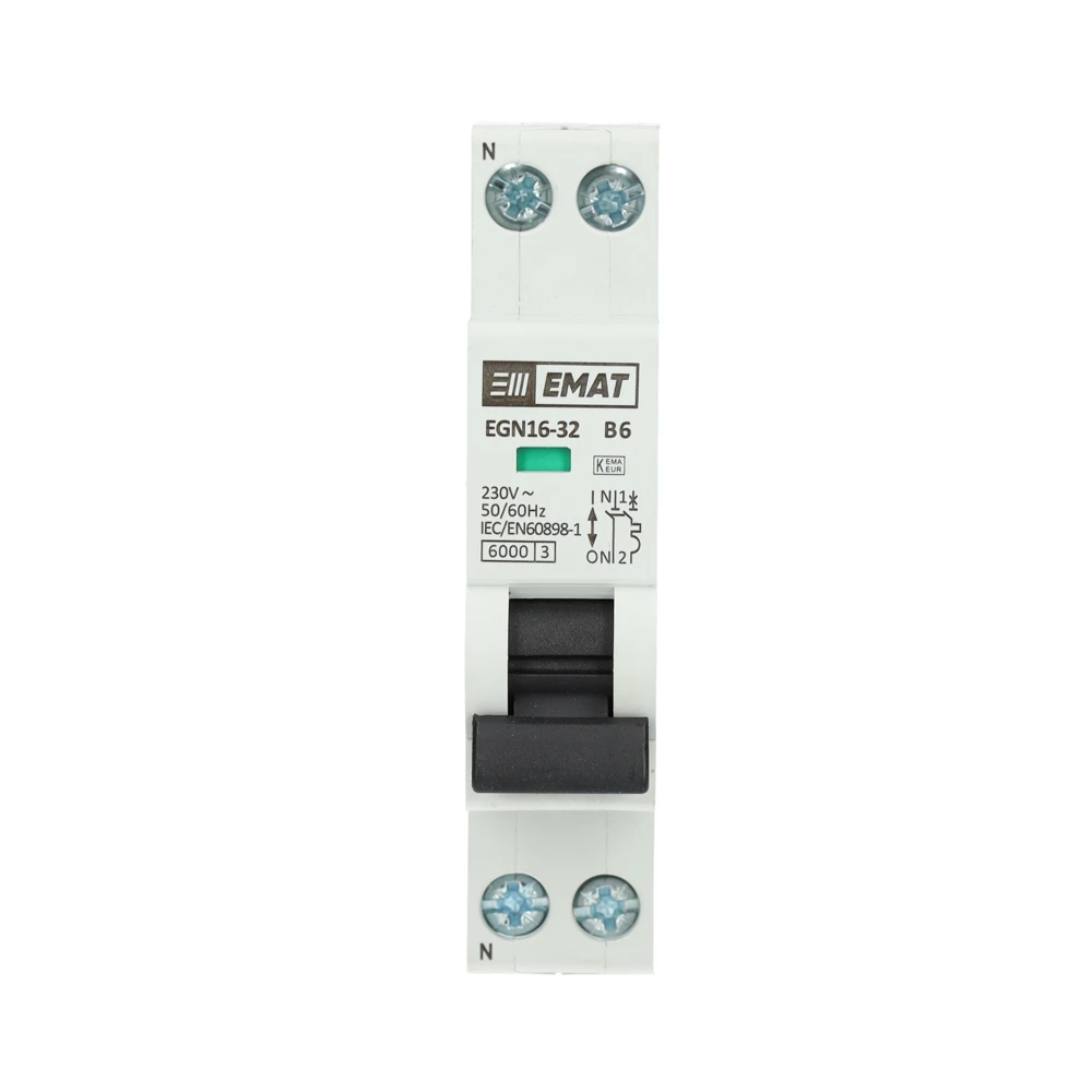 Miniatuur van EMAT installatieautomaat 1-polig+nul 6A B-kar (85001000)