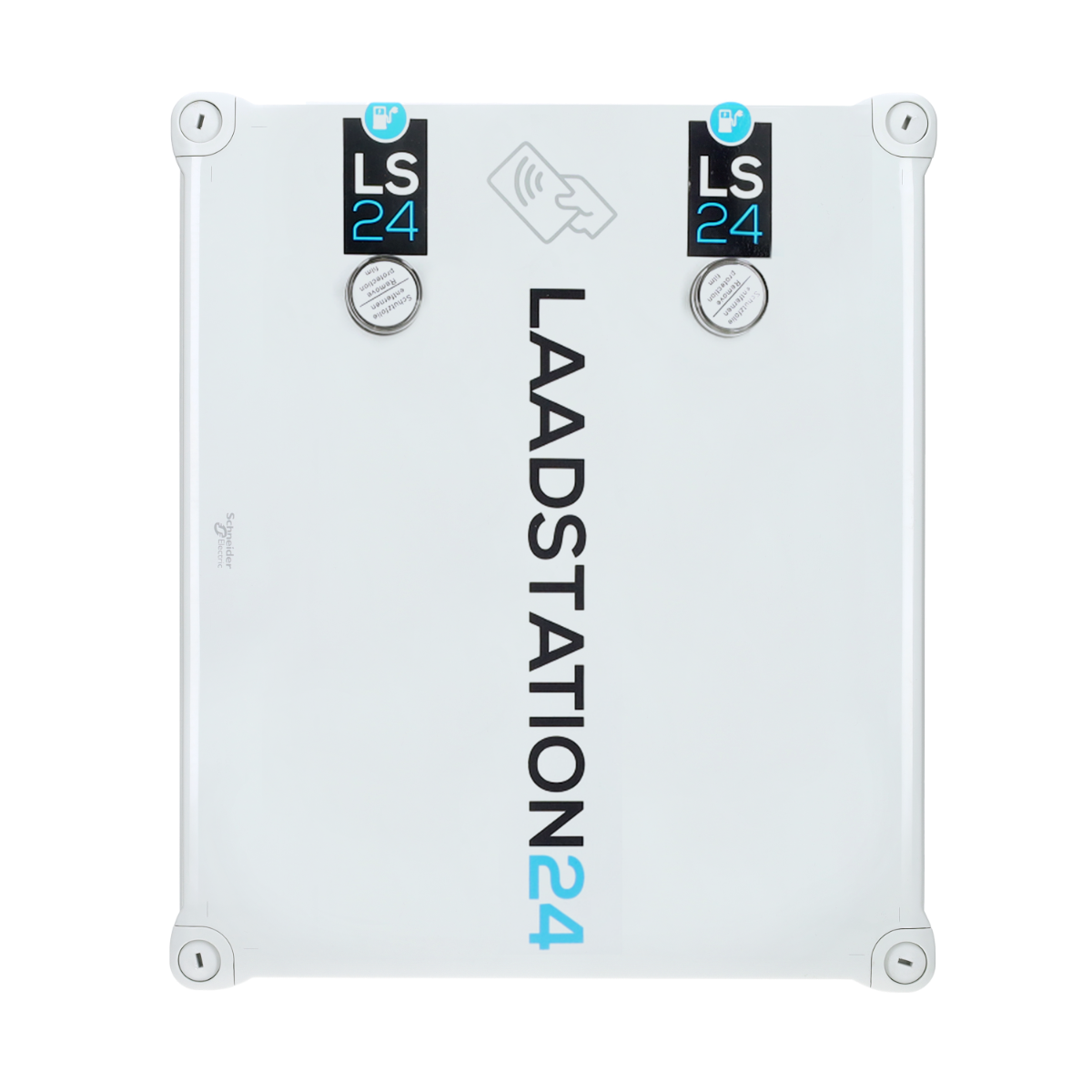 Miniatuur van LS24 dubbele laadpaal type 1 met pasjessysteem 2x16A (2x3,7kW) - wit (2014007)