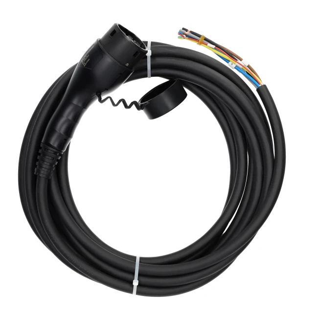 EVHUB laadkabel type 2 met openeind - 3.7kW tot 22 kW - 8 meter main product photo