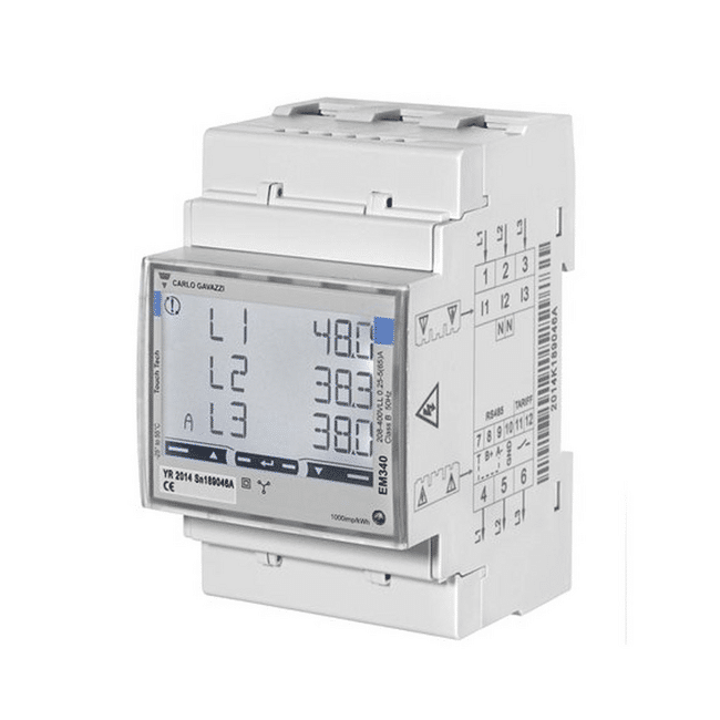 Wallbox kWh meter 3-fase EM330 + 3 CT klemmen voor loadbalancing - tot 250A (WALL-PBM-3P) main product photo