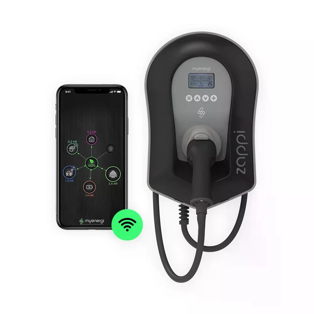 Miniatuur van myenergi Zappi laadpaal V2.1 (3,7-22kW) type 2 met laadkabel 6,5 meter - zwart (ZAPPI-2H22TB-T)