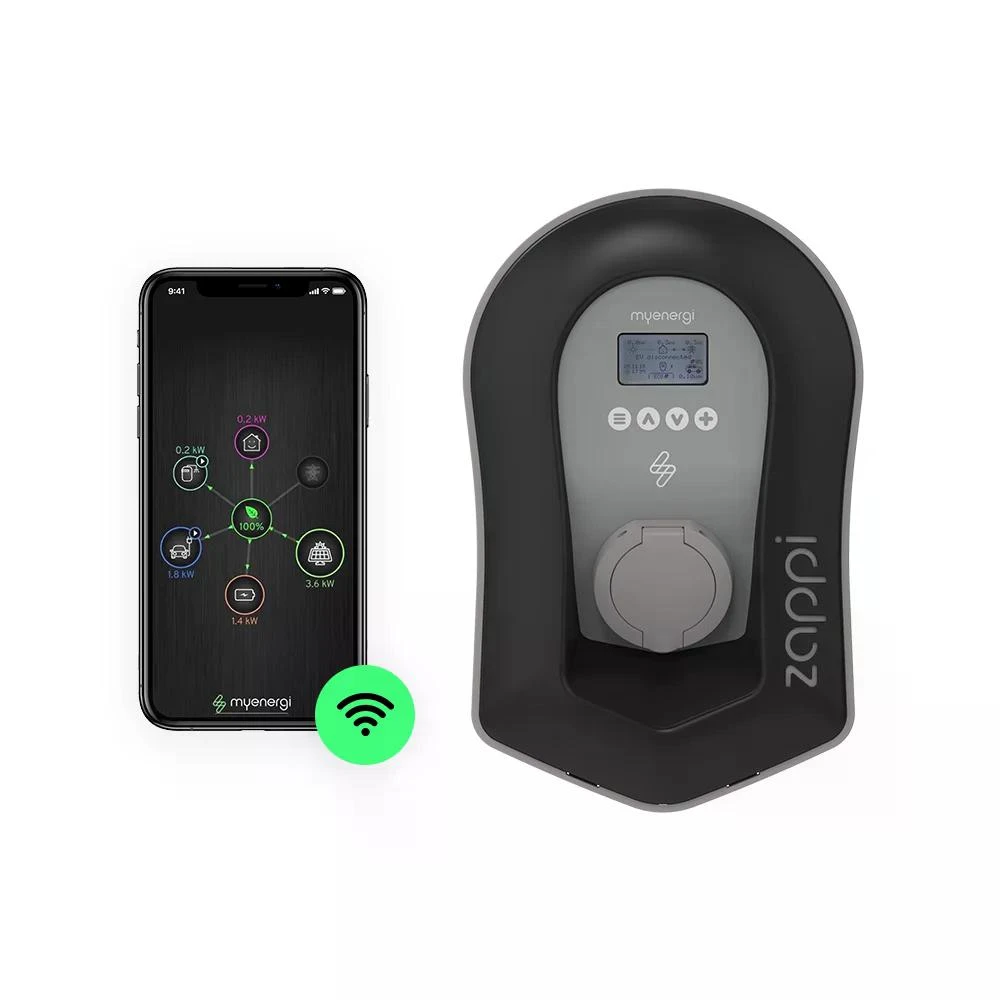 Miniatuur van myenergi Zappi laadpaal V2.1 type 2 (3,7-22kW) met WCD - zwart (ZAPPI-2H22UB-T)