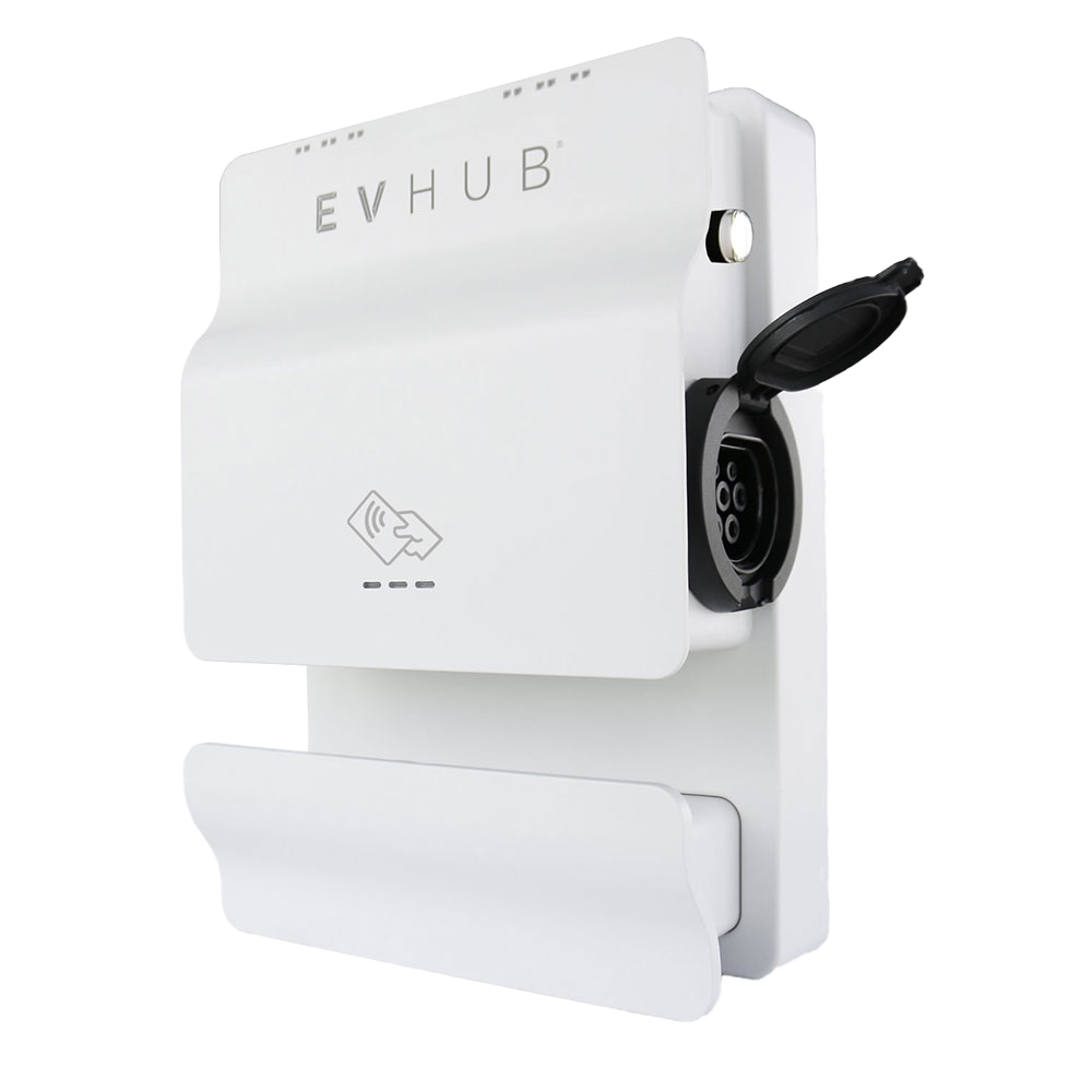 EVHUB laadpaal Mennekes wandcontactdoos met pasjessysteem 32A (3,7kW/22kW) - wit (LP-7TISQE6XEQ) main product photo