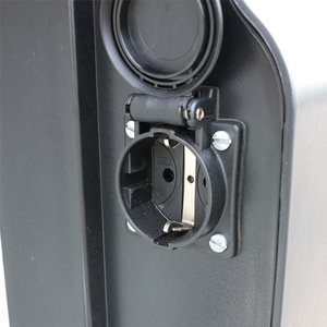 Miniatuur van EVHUB laadstation type 2 16A (3,7 kW) 1 fase + Mennekes wandcontactdoos + stopcontact - zwart ( EVHUB009wcd+)