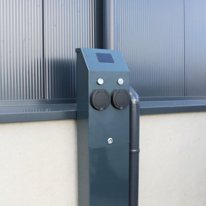 Miniatuur van EVHUB dubbele laadzuil Mennekes wandcontactdoos met pasjessysteem 32A (2x7,4kW/22kW) (EV-HUB201802PAS32A)
