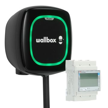 Wallbox Pulsar Plus laadpaal (3,7 - 22kW) met 5 meter kabel - zwart met Power Boost meter 3-fase tbv loadbalancing Wallbox Pulsar Plus laadpaal (3,7 - 22kW) met 5 meter kabel - zwart met Power Boost meter 3-fase tbv loadbalancing