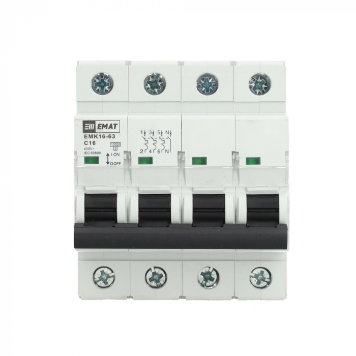 EMAT krachtgroep 3-polig+nul 16A C-kar (85004005)