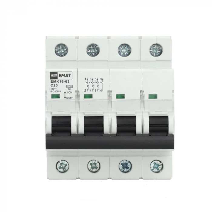 EMAT krachtgroep 3-polig+nul 20A C-kar (85004007)