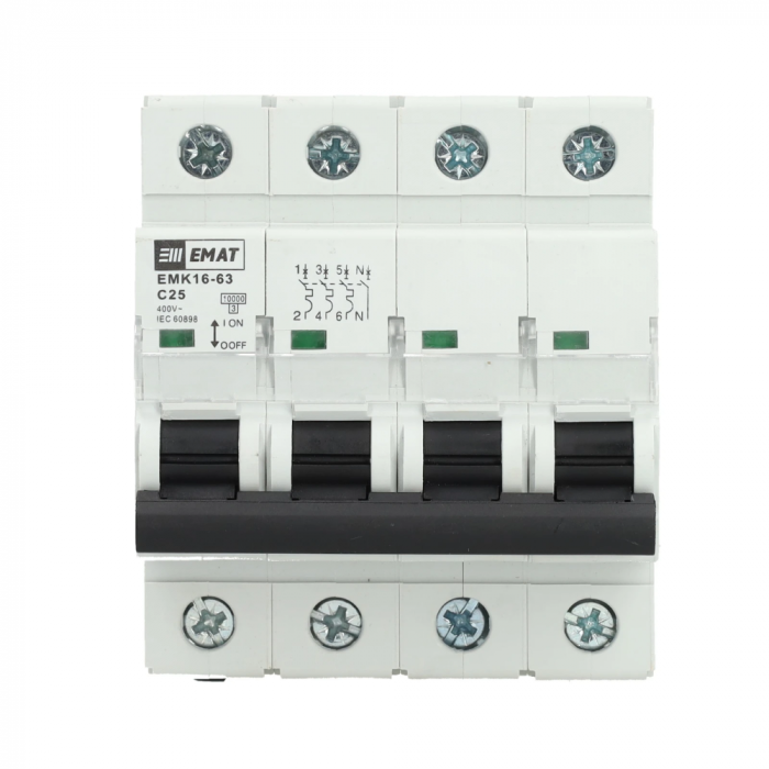 EMAT krachtgroep 3-polig+nul 25A C-kar (85004009)