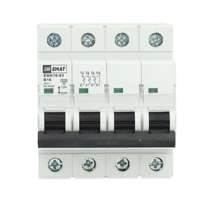 EMAT krachtgroep 3-polig+nul 16A B-kar (85004004)