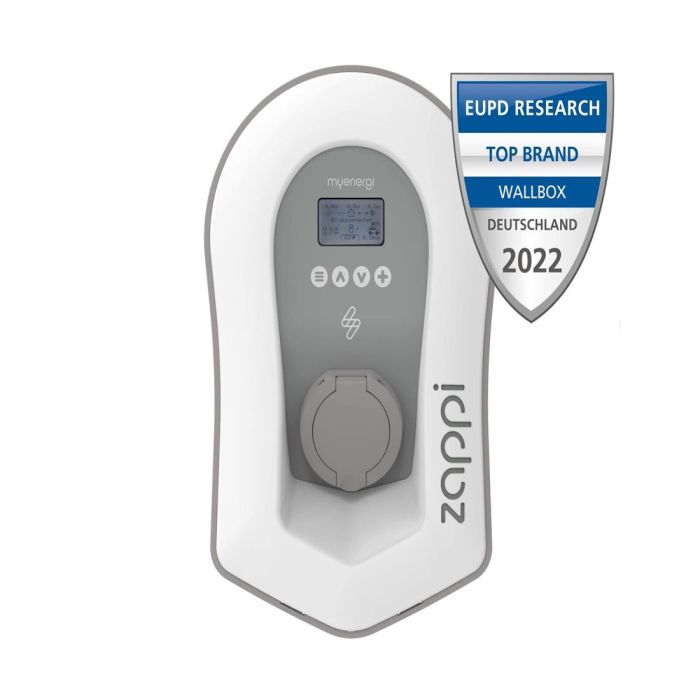 MyEnergy Zappi laadpaal V2.1 type 2 (3,7-22kW) met Mennekes WCD - wit (ZAPPI-2H22UW-T