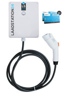 LS24 laadpaal type 1 met pasjessysteem en vaste kabel 16A (3,7 kW) - wit (2014005)