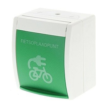 ABB Busch-Jaeger wandcontactdoos en geaard fietsoplaadpunt (20 EBW-54)