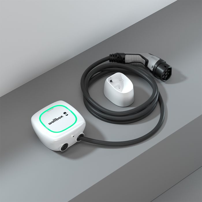 Wallbox Pulsar Plus laadpaal (3,7 - 22kW) met 5 meter kabel - wit (WALL-Puls-W-OCPP)