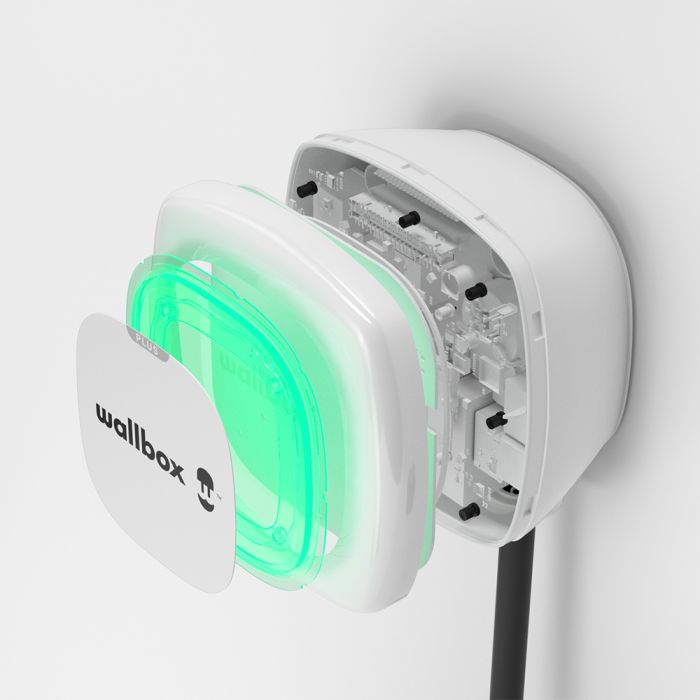 Wallbox Pulsar Plus laadpaal (3,7 - 22kW) met 5 meter kabel - wit (WALL-Puls-W-OCPP)