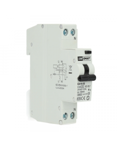 EMAT aardlekautomaat 1-polig+nul 32A C-kar 30mA (85006011)
