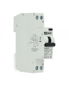 EMAT aardlekautomaat 1-polig+nul 25A B-kar 30mA (85006008)