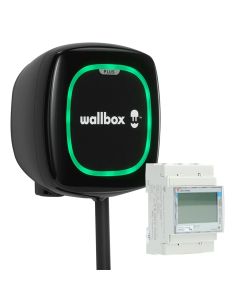 Wallbox Pulsar Plus laadpaal (3,7 - 22kW) met 5 meter kabel - zwart met Power Boost meter 3-fase tbv loadbalancing