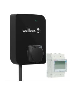 Wallbox Copper SB laadpaal type 2 (3,7 - 22kW) met Mennekes WCD - zwart met Power Boost meter 3-fase tbv loadbalancing