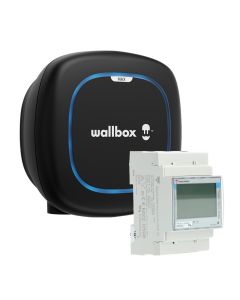 Wallbox Pulsar Max laadpaal (3,7 - 22kW) met 5 meter kabel - zwart met Power Boost meter 3-fase tbv loadbalancing.