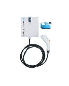 LS24 laadpaal type 1 met pasjessysteem en vaste kabel 16A (3,7 kW) - wit (2014005)