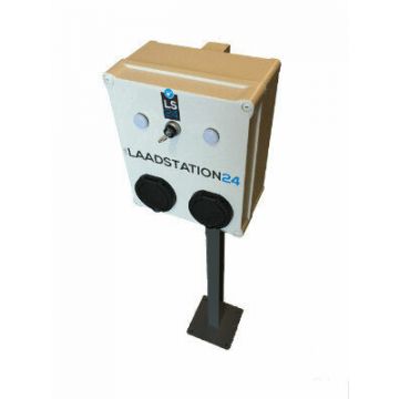 Bevestigingspaal van 120cm voor een LS24 laadstation incl. voet - zwart