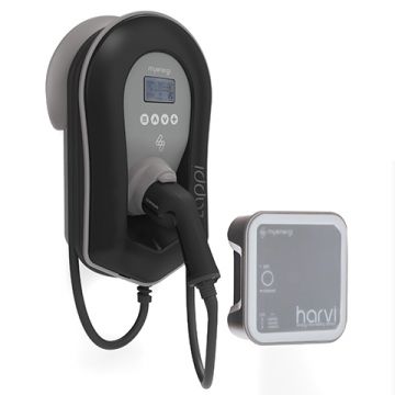 myenergi Zappi laadpaal V2.1 (3,7-22kW) met 6,5 meter kabel - zwart set inclusief Harvi tbv loadbalancing