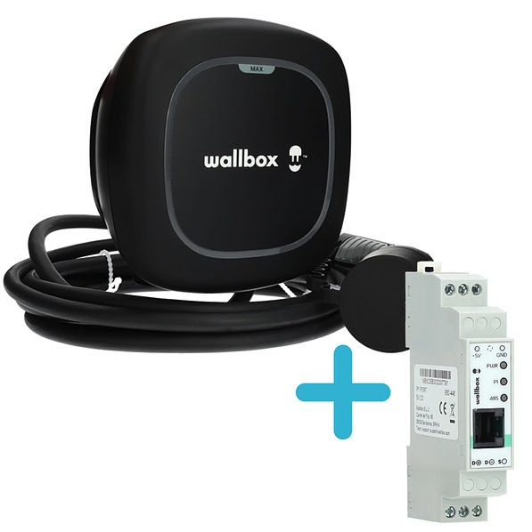 Wallbox Pulsar Max laadpaal (3,7 - 22kW) met 5 meter kabel - zwart + P1 poort module voor loadbalancing main product photo